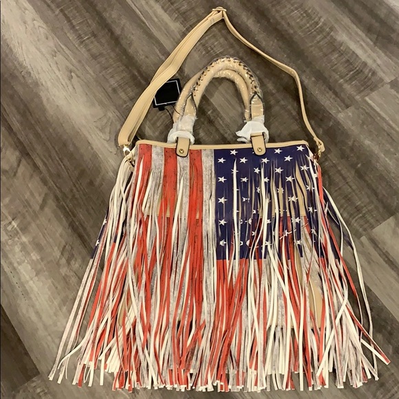 NWT! American Flag Fringe Purse! - Picture 8 of 10